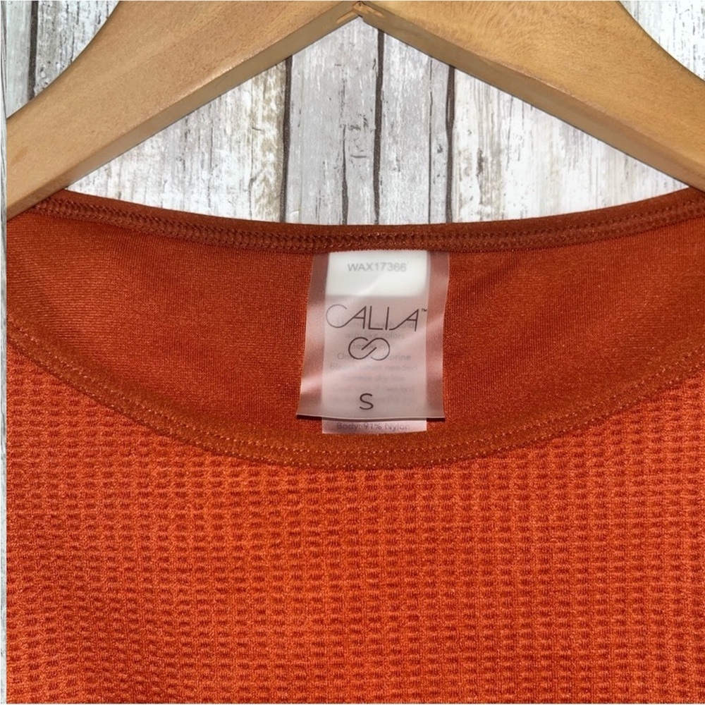 Calia High Neck Women’s Sports Crop Top in Orange/Brown Size Small - Picture 4 of 5